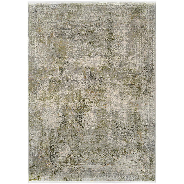 Dieter Knoll Webteppich Avignon, Grau, Grün, Textil, Ab