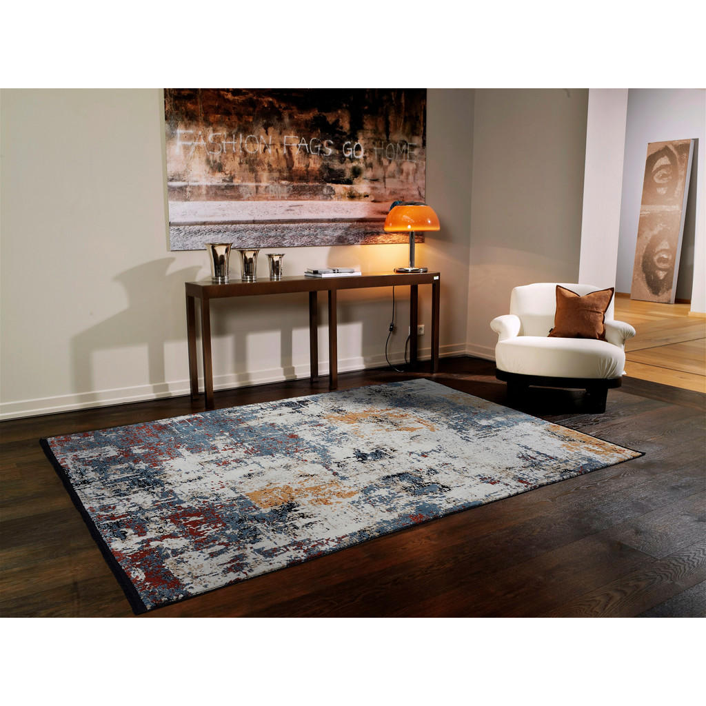 Dieter Knoll Webteppich Caen, Mehrfarbig, Textil, recht