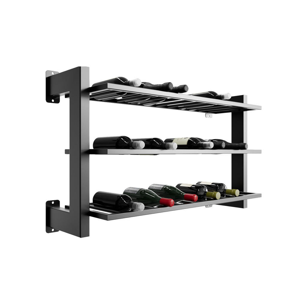 Metalo Pro Weinregal, Schwarz, Metall, Rechteckig, 30x6