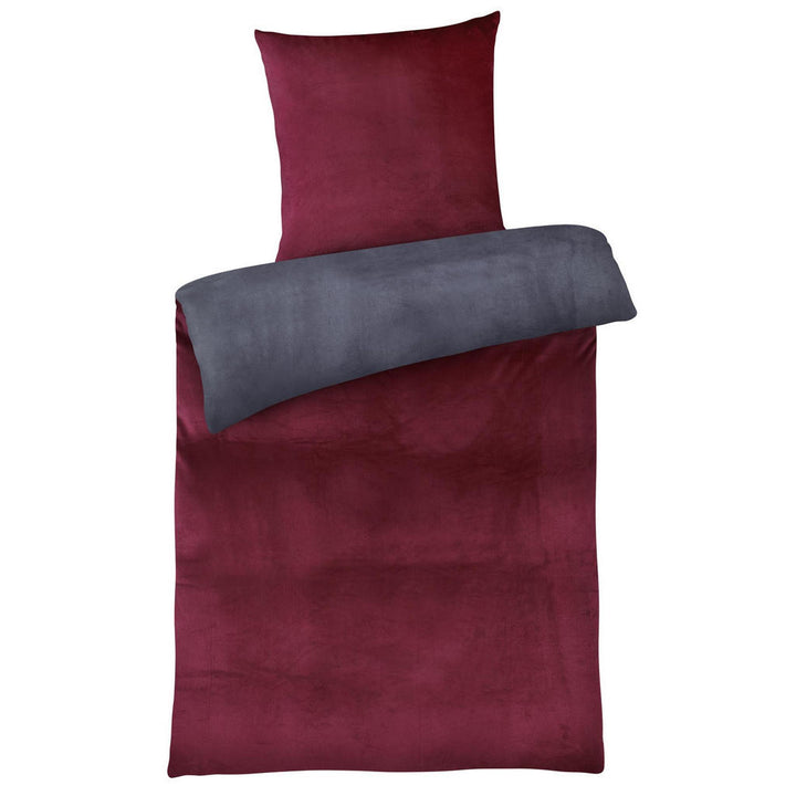 Carpe Sonno Winter-Bettwäsche, Bordeaux, Dunkelgrau, Te