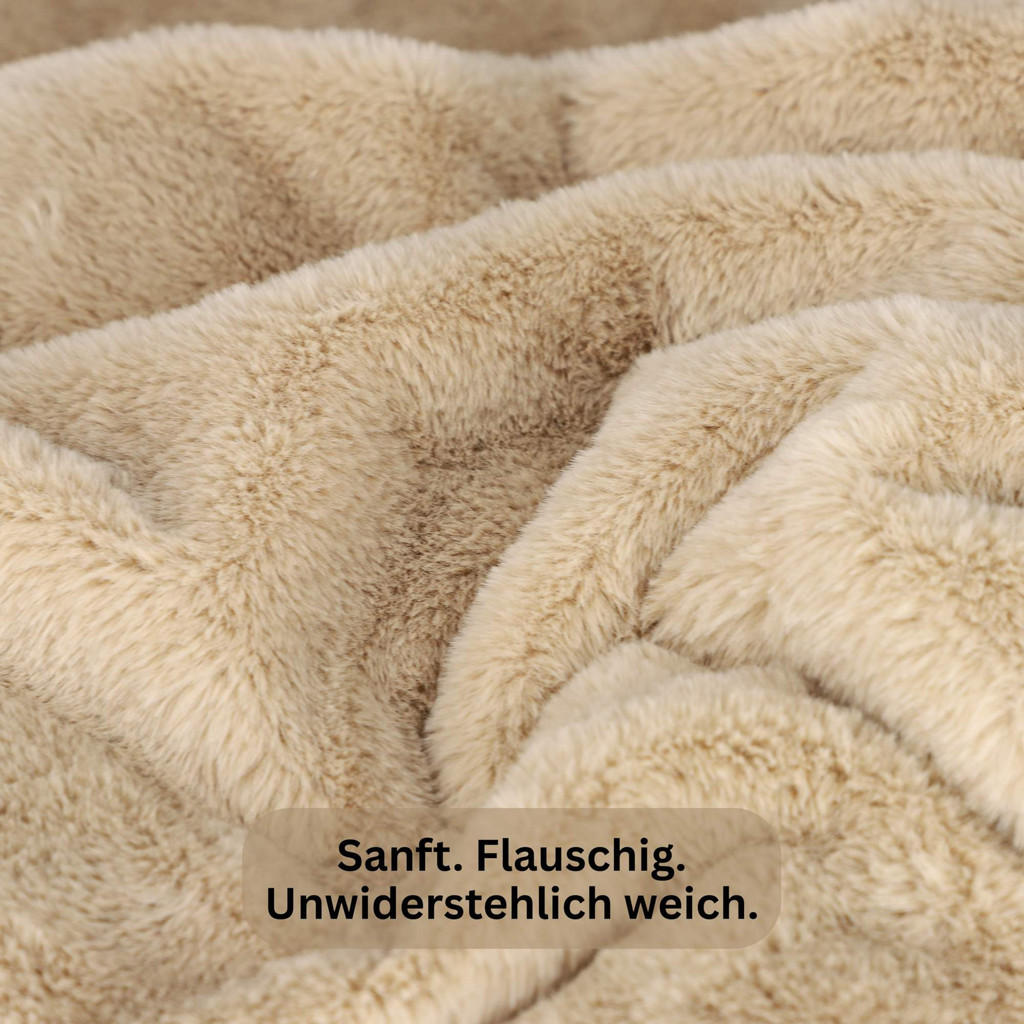 Schöner Wohnen Wohndecke, Beige, Textil, 130x170 cm, Oe