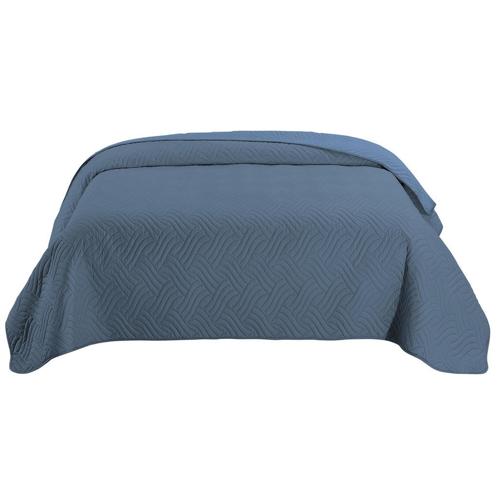 wometo Tagesdecke, Blau, Textil, 170x210 cm, Oeko-Tex®,